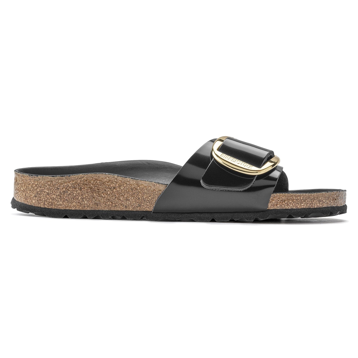 Madrid Big Buckle Natural Leather Patent