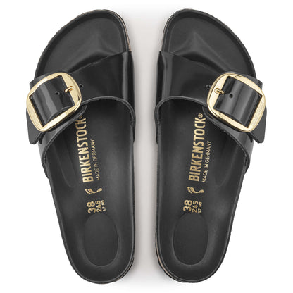 Madrid Big Buckle Natural Leather Patent