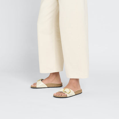 Madrid Big Buckle Natural Leather Patent