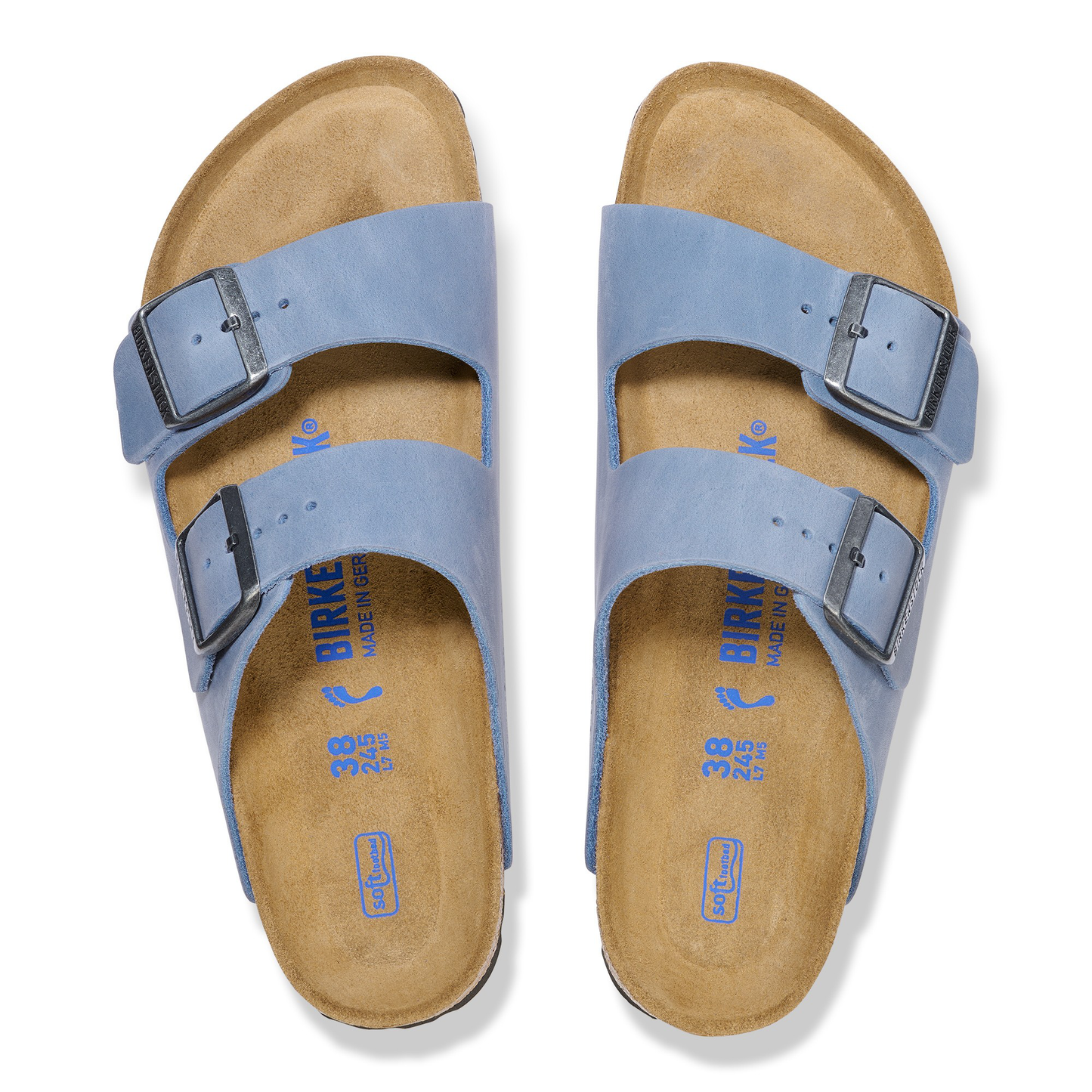 Arizona Soft Footbed Natural Leather Oiled Elemental Blue