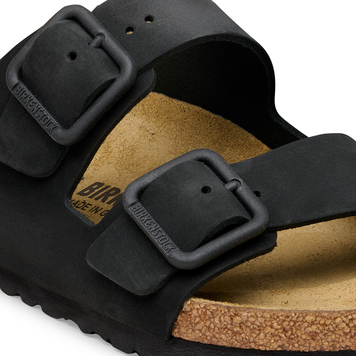 Arizona Wire Buckle Nubuk Leather Black