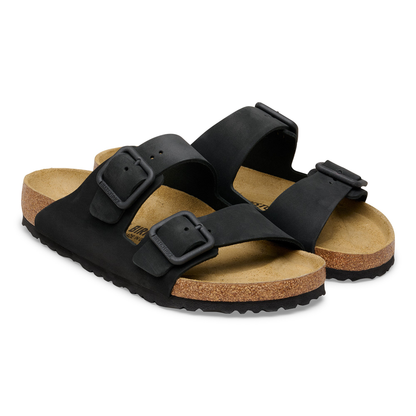 Arizona Wire Buckle Nubuk Leather Black