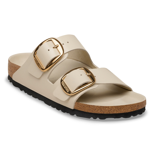 Arizona Big Buckle Natural Leather Patent High-Shine Oyster