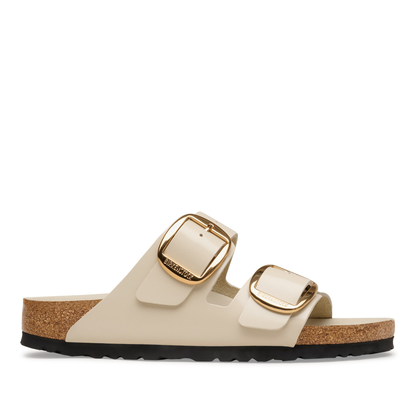 Arizona Big Buckle Natural Leather Patent High-Shine Oyster