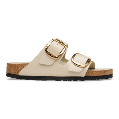 Arizona Big Buckle Natural Leather Patent High-Shine Oyster