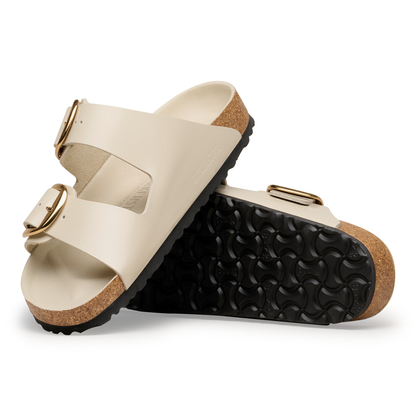 Arizona Big Buckle Natural Leather Patent High-Shine Oyster